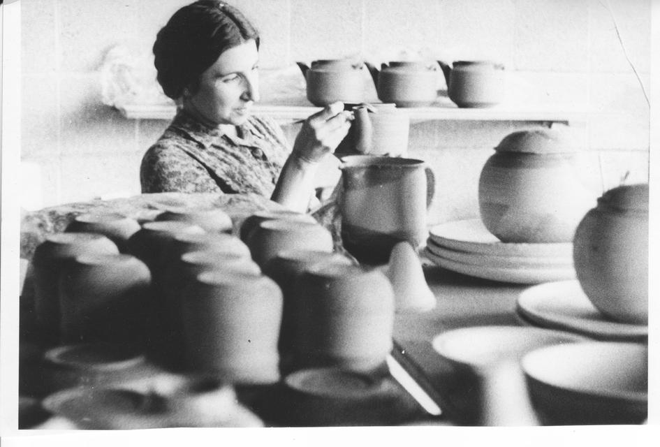 Betty Woodman in her studio, Boulder, Colorado, 1961.